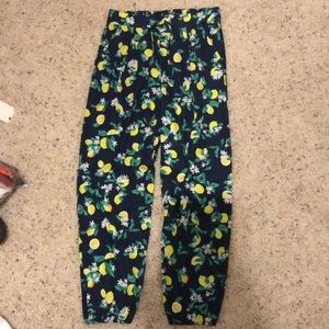 Zara lemon printed girls pants